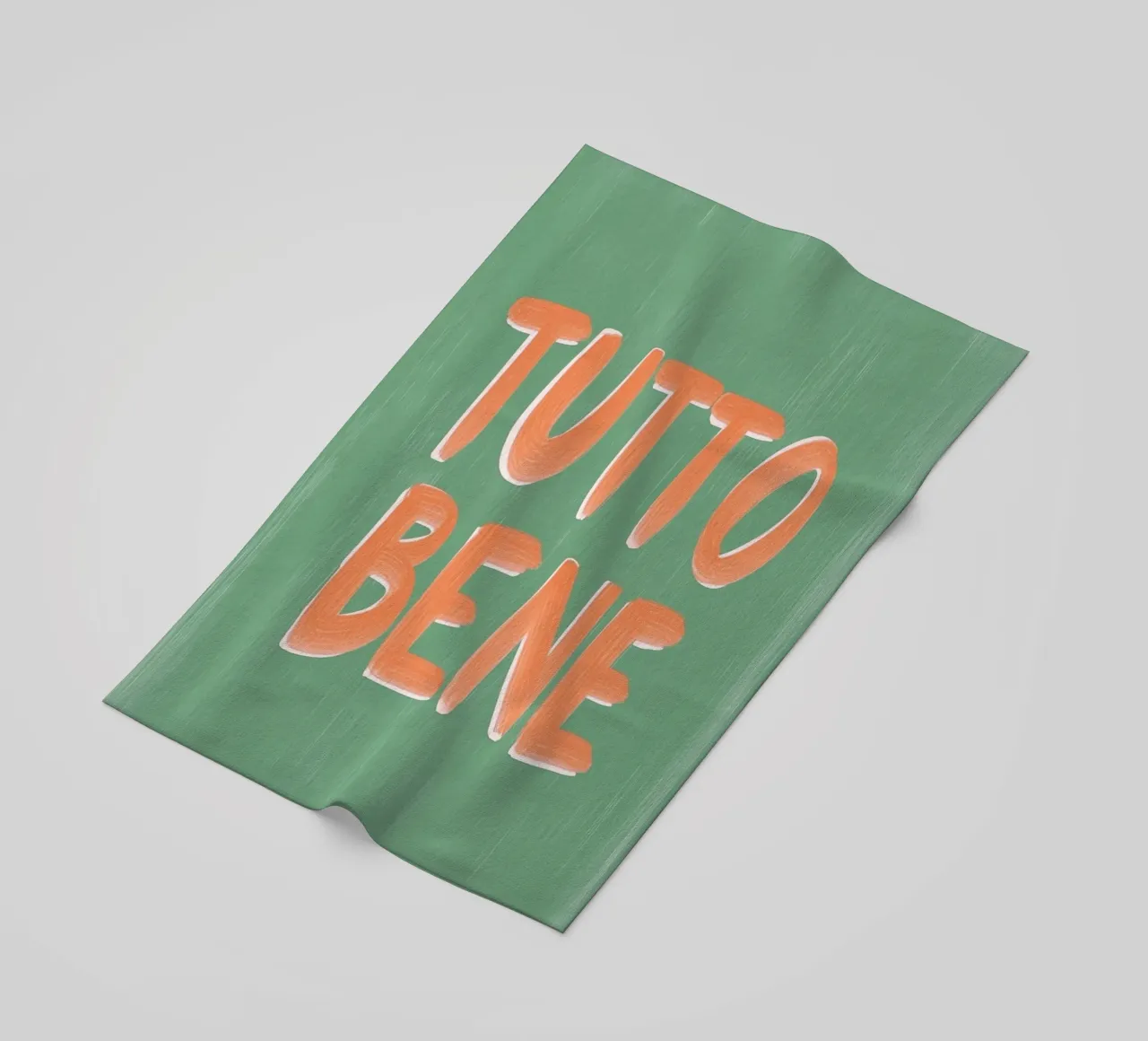 Tutto Bene, positive Vibes telo mare da Carinaprint