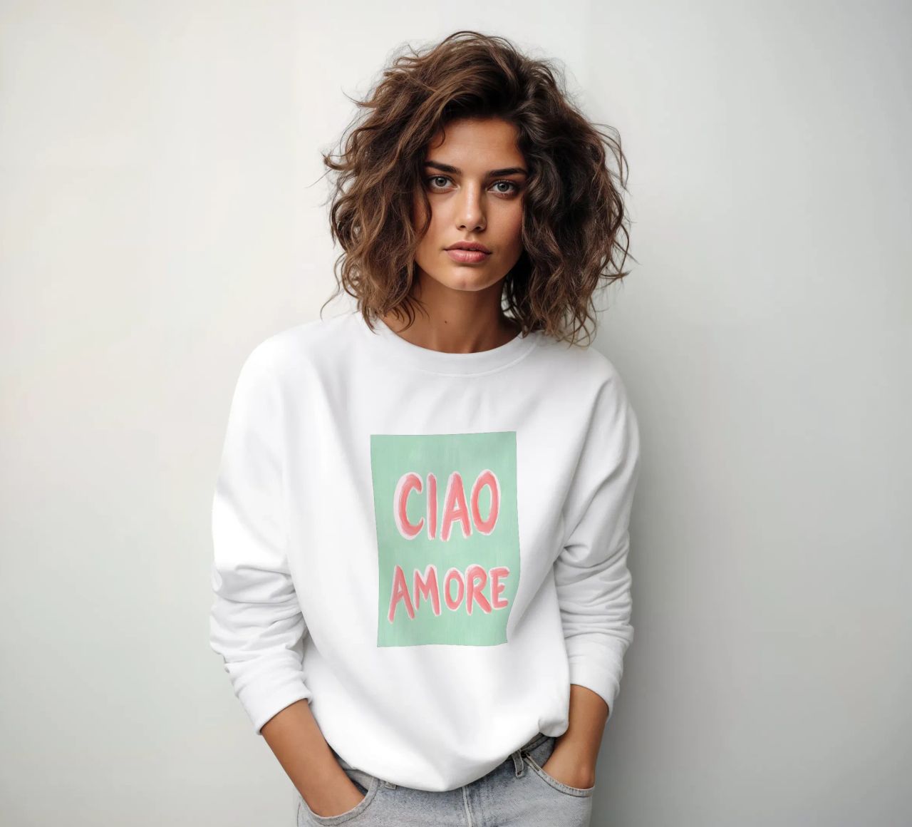 Ciao Amore, rosa Liebe felpa da Carinaprint