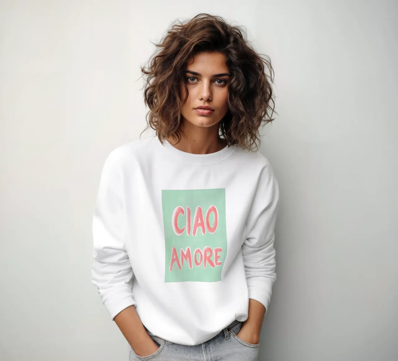 Hello Love, Pink Liebe sudadera de Carinaprint