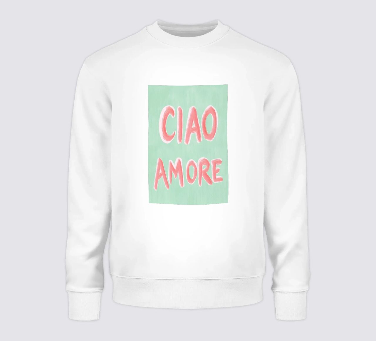 Ciao Amore, rosa Liebe felpa da Carinaprint