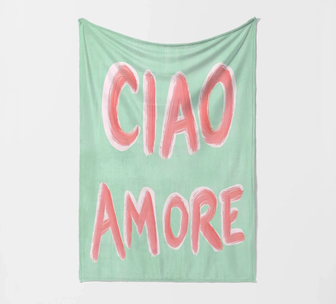 Ciao Amore, rosa Liebe coperta in pile da Carinaprint