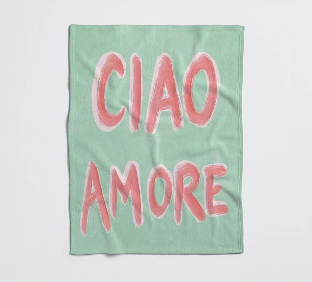 Ciao Amore, rosa Liebe coperta in pile da Carinaprint