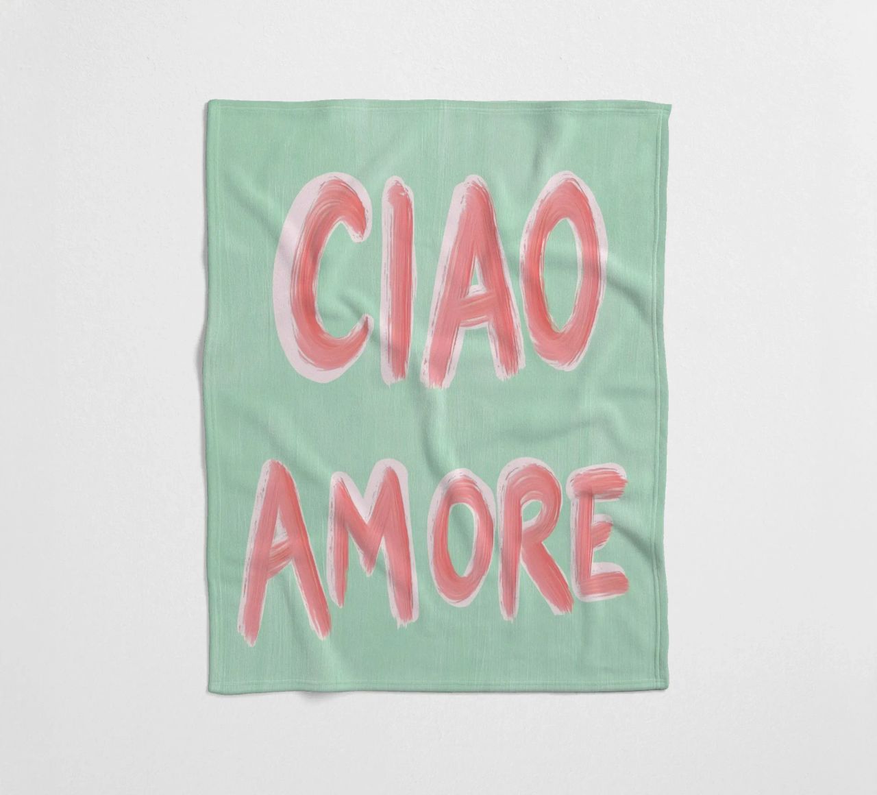 Ciao Amore, rosa Liebe coperta in pile da Carinaprint