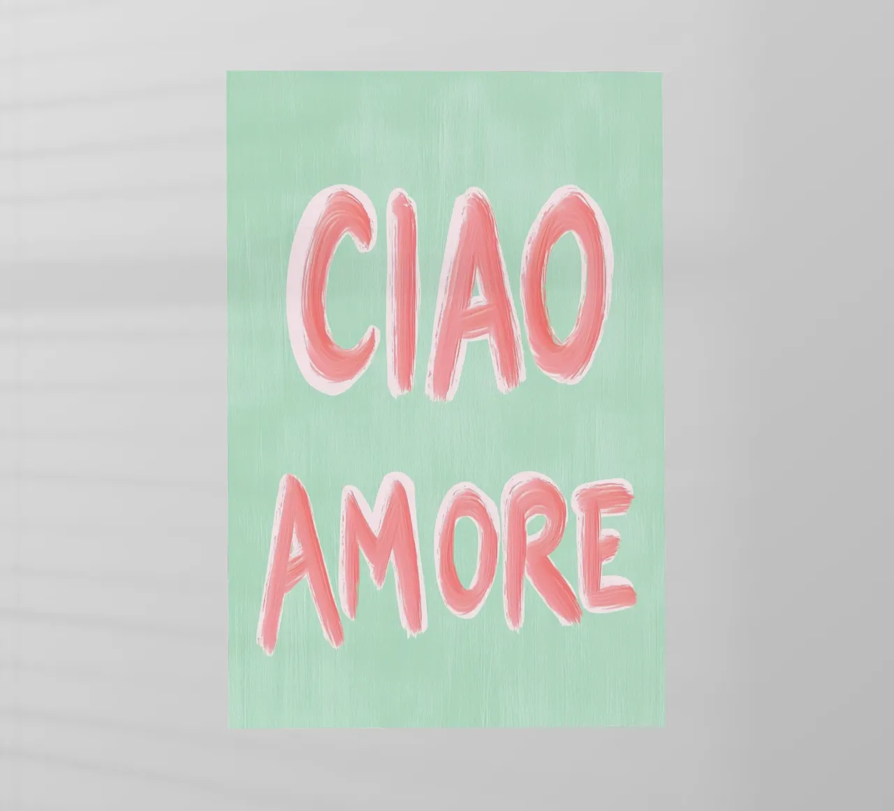 Ciao Amore, rosa Liebe pellicola backlit da Carinaprint