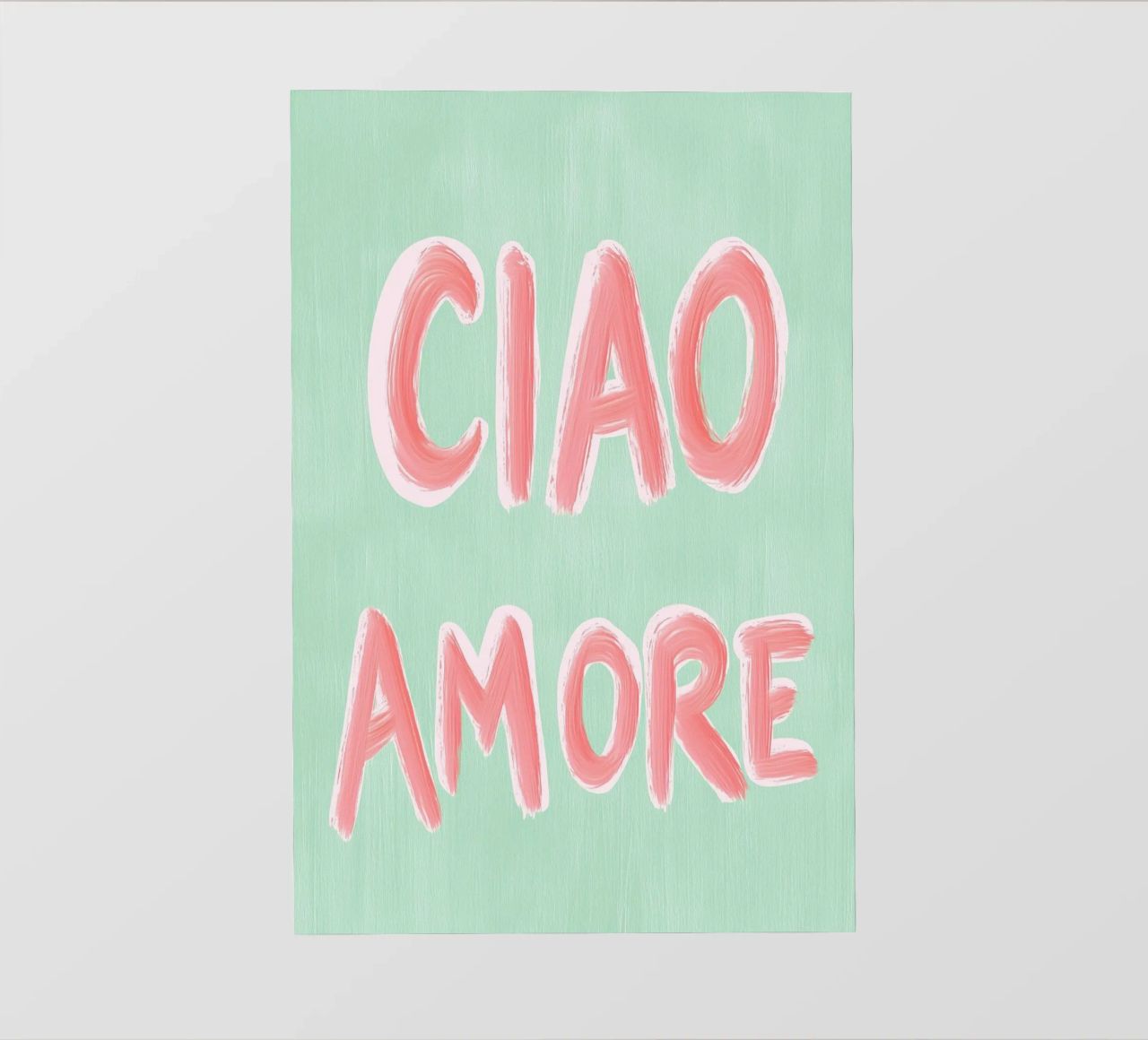 Ciao Amore, rosa Liebe pellicola backlit da Carinaprint