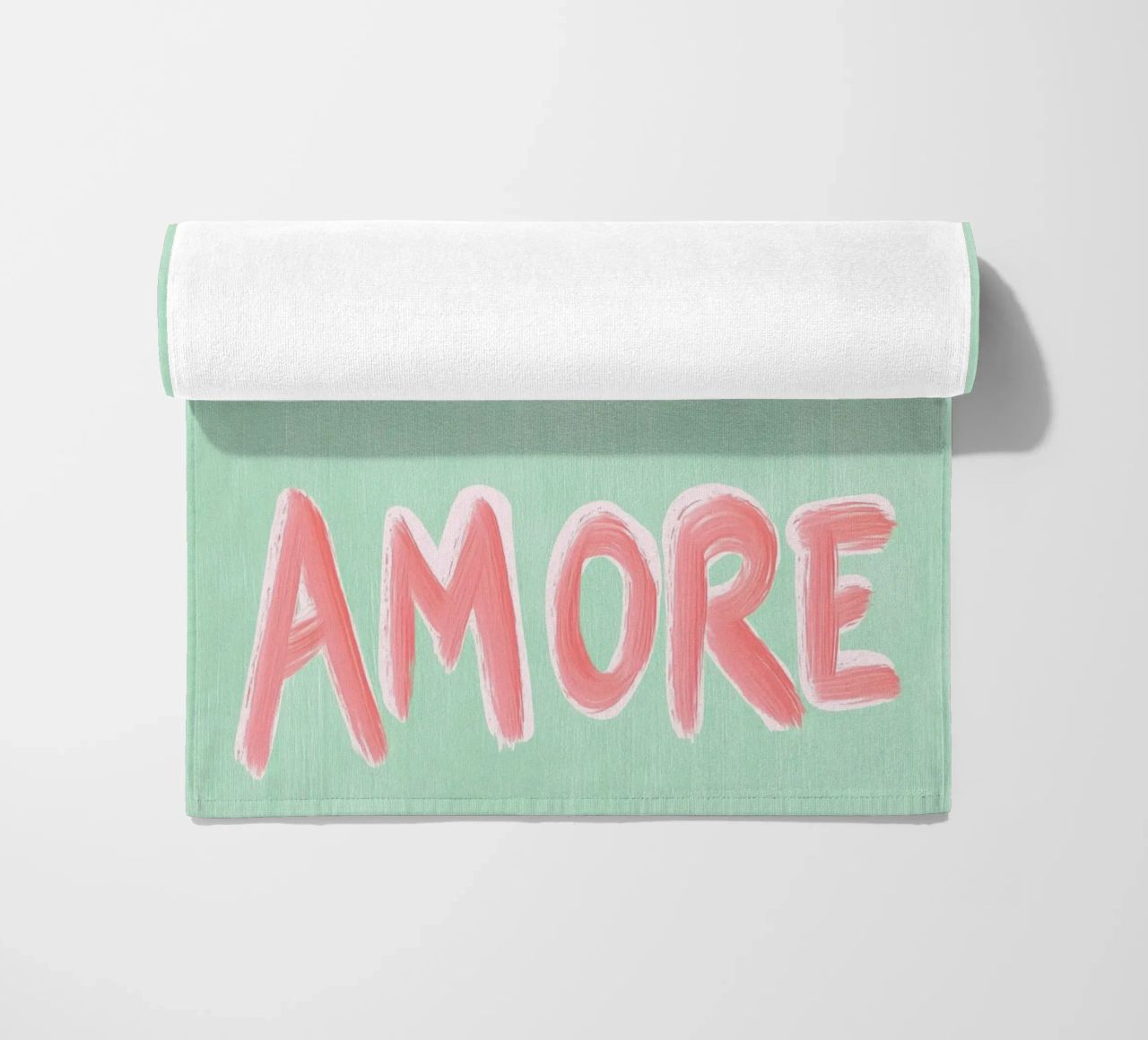 Ciao Amore, rosa Liebe telo mare da Carinaprint