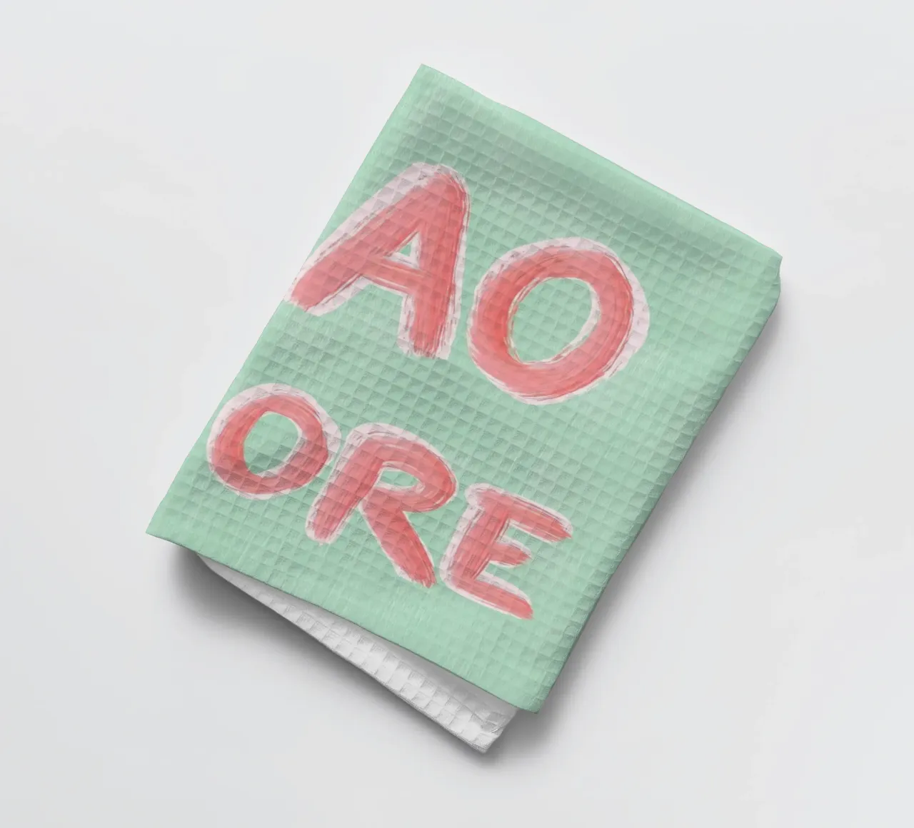 Ciao Amore, rosa Liebe canovaccio da cucina da Carinaprint