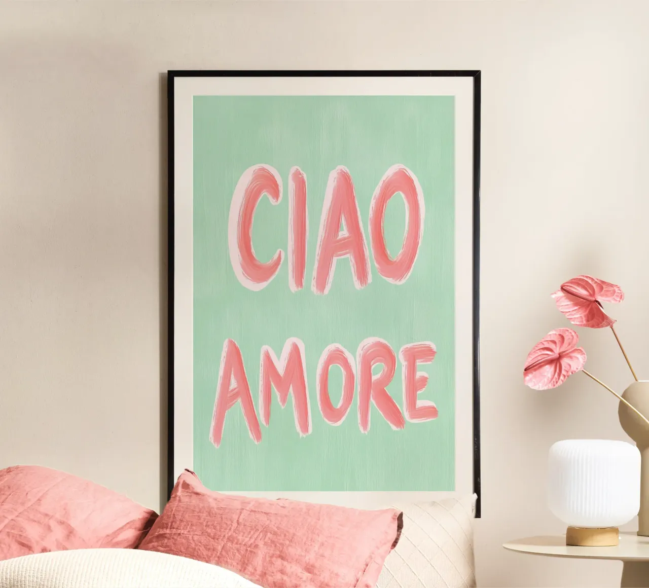 Ciao Amore, rosa Liebe carta hahnemühle da Carinaprint