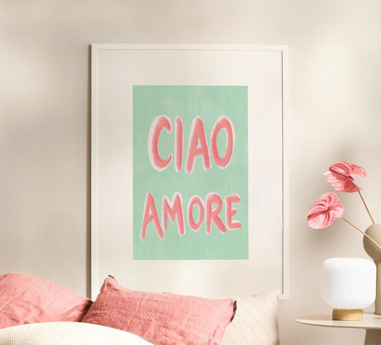Ciao Amore, rosa Liebe carta hahnemühle da Carinaprint