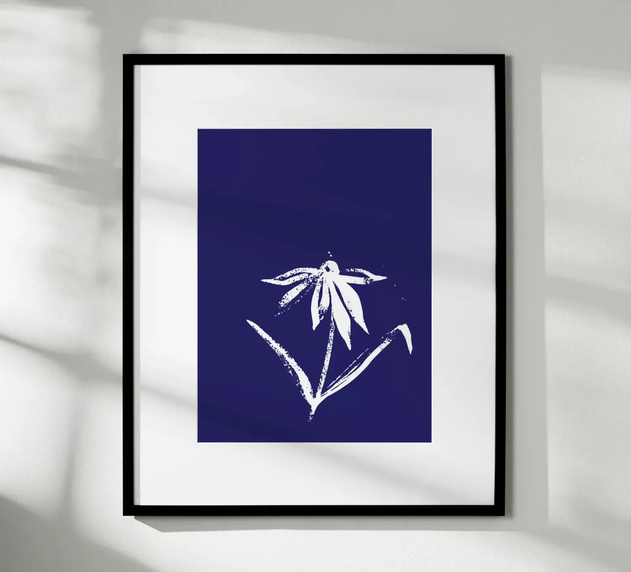 Frühlingsdesign Blumenprint Blütenprint weiße Blüte Poster poster con telaio in plastica da LIMITED EDITION LETTERS
