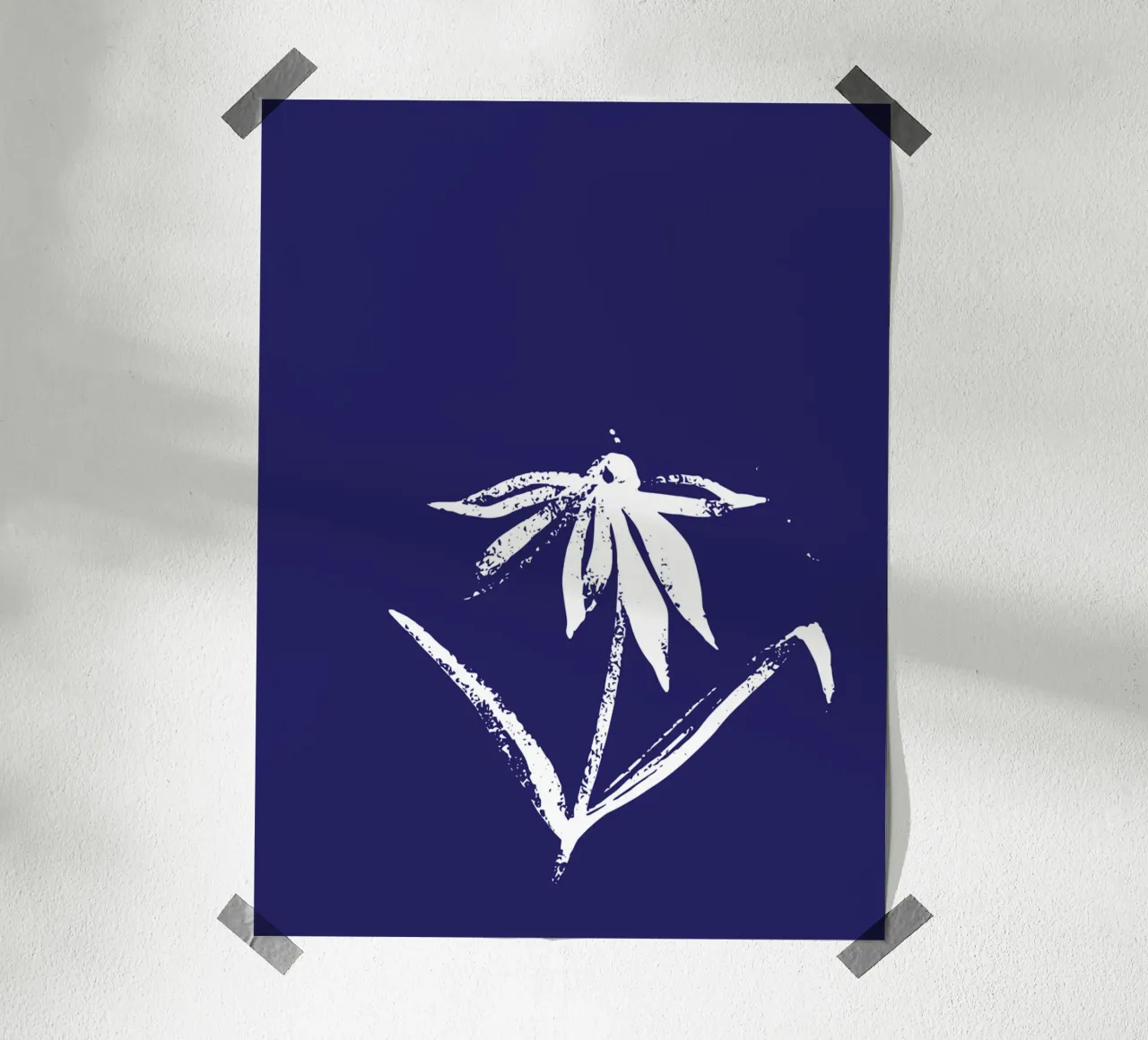 Frühlingsdesign Blumenprint Blütenprint weiße Blüte Poster poster con telaio in plastica da LIMITED EDITION LETTERS