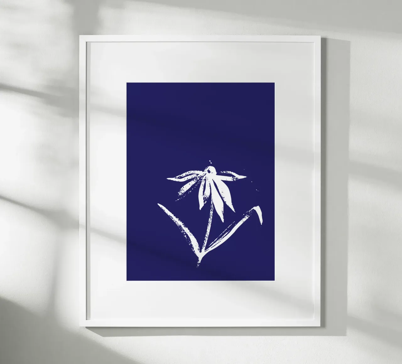 Frühlingsdesign Blumenprint Blütenprint weiße Blüte Poster poster con telaio in plastica da LIMITED EDITION LETTERS