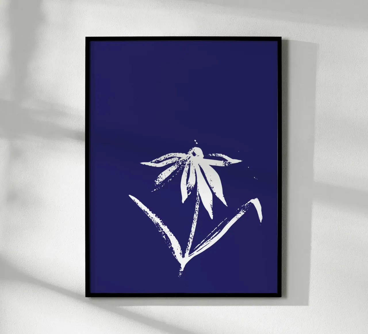 Frühlingsdesign Blumenprint Blütenprint weiße Blüte Poster poster con telaio in plastica da LIMITED EDITION LETTERS