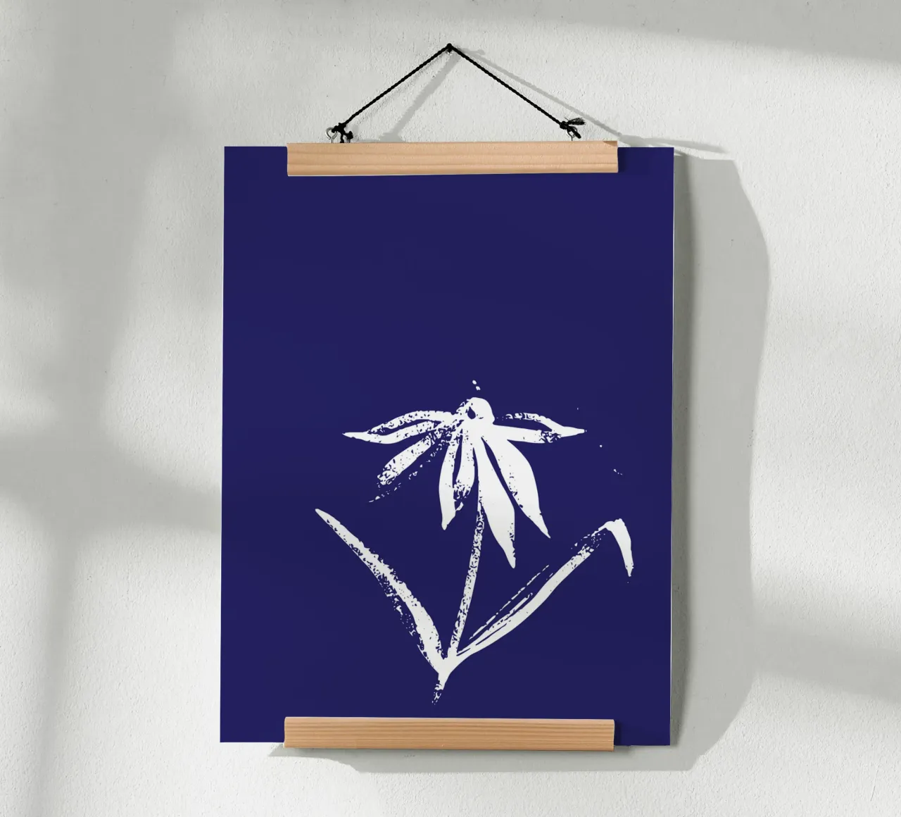 Frühlingsdesign Blumenprint Blütenprint weiße Blüte Poster poster con telaio in plastica da LIMITED EDITION LETTERS