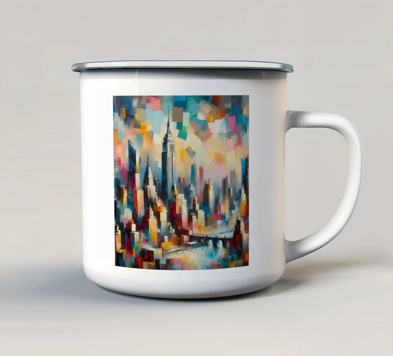 Un dipinto di New York tazza in smalto da Point and Art