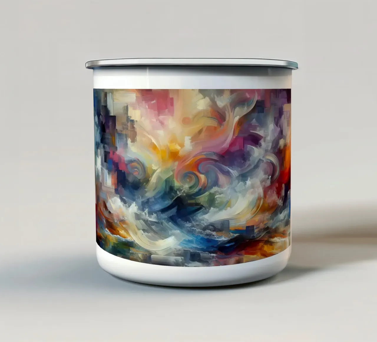 Vortici tazza in smalto da Point and Art
