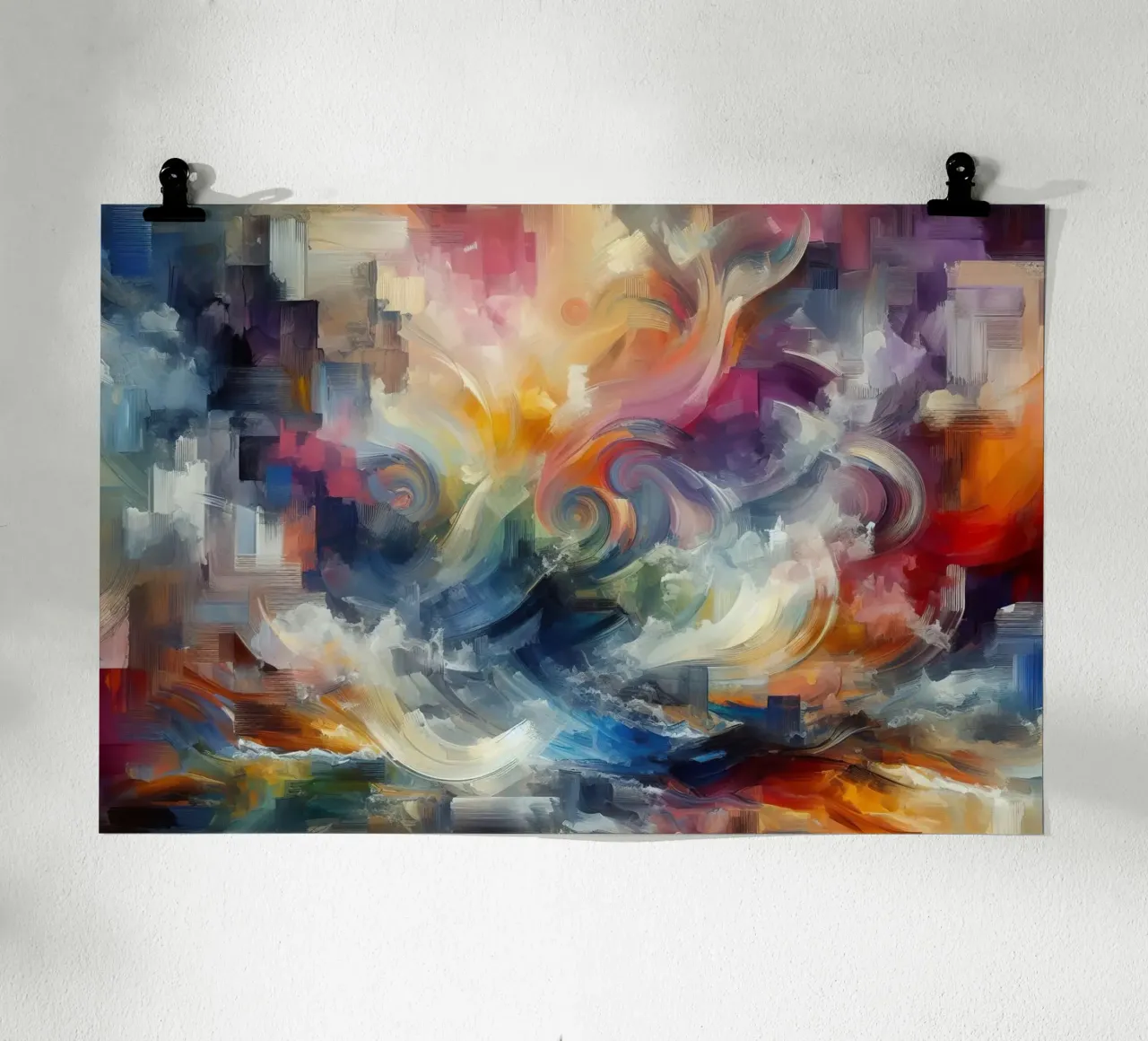 Vortici poster con telaio in legno da 🎨 Point and Art