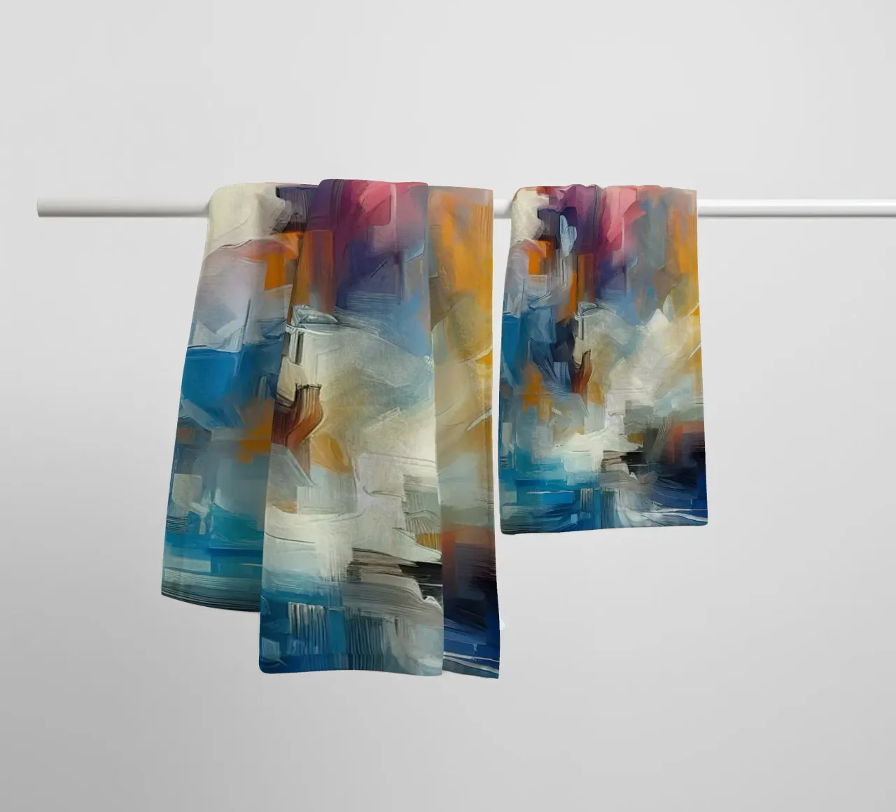 Swirls II towel by 🎨 Point and Art