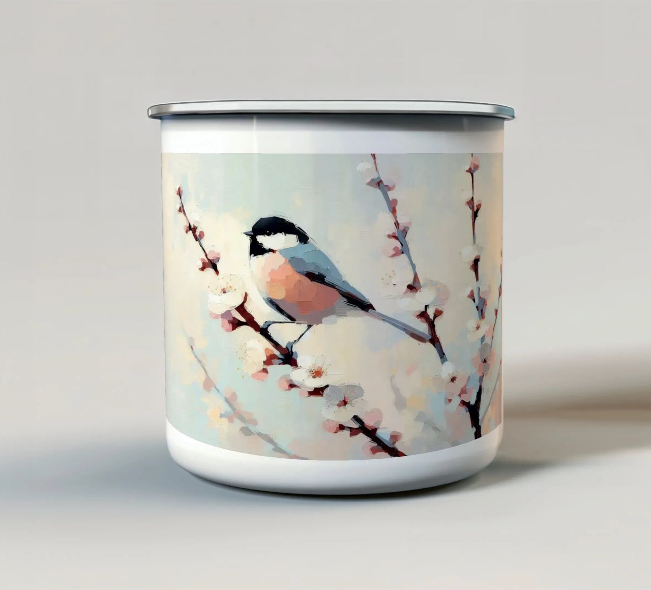 uccellino tazza in smalto da Point and Art