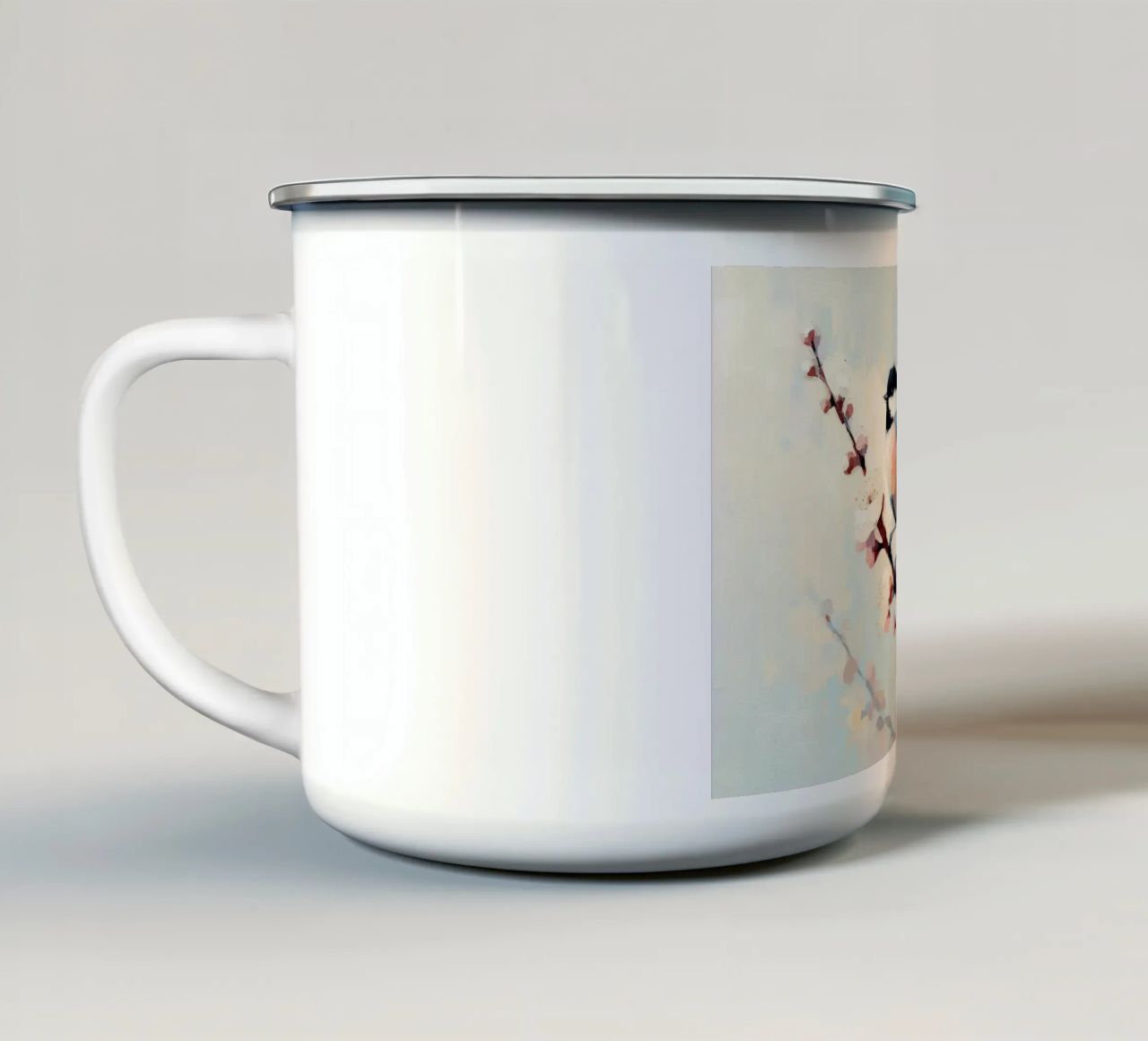 uccellino tazza in smalto da Point and Art