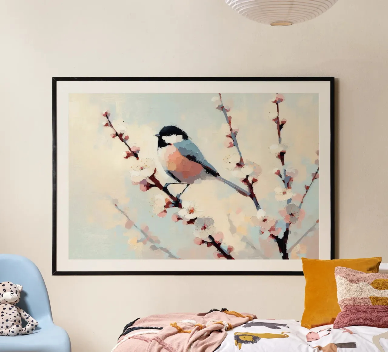 uccellino poster con telaio in alluminio da 🎨 Point and Art