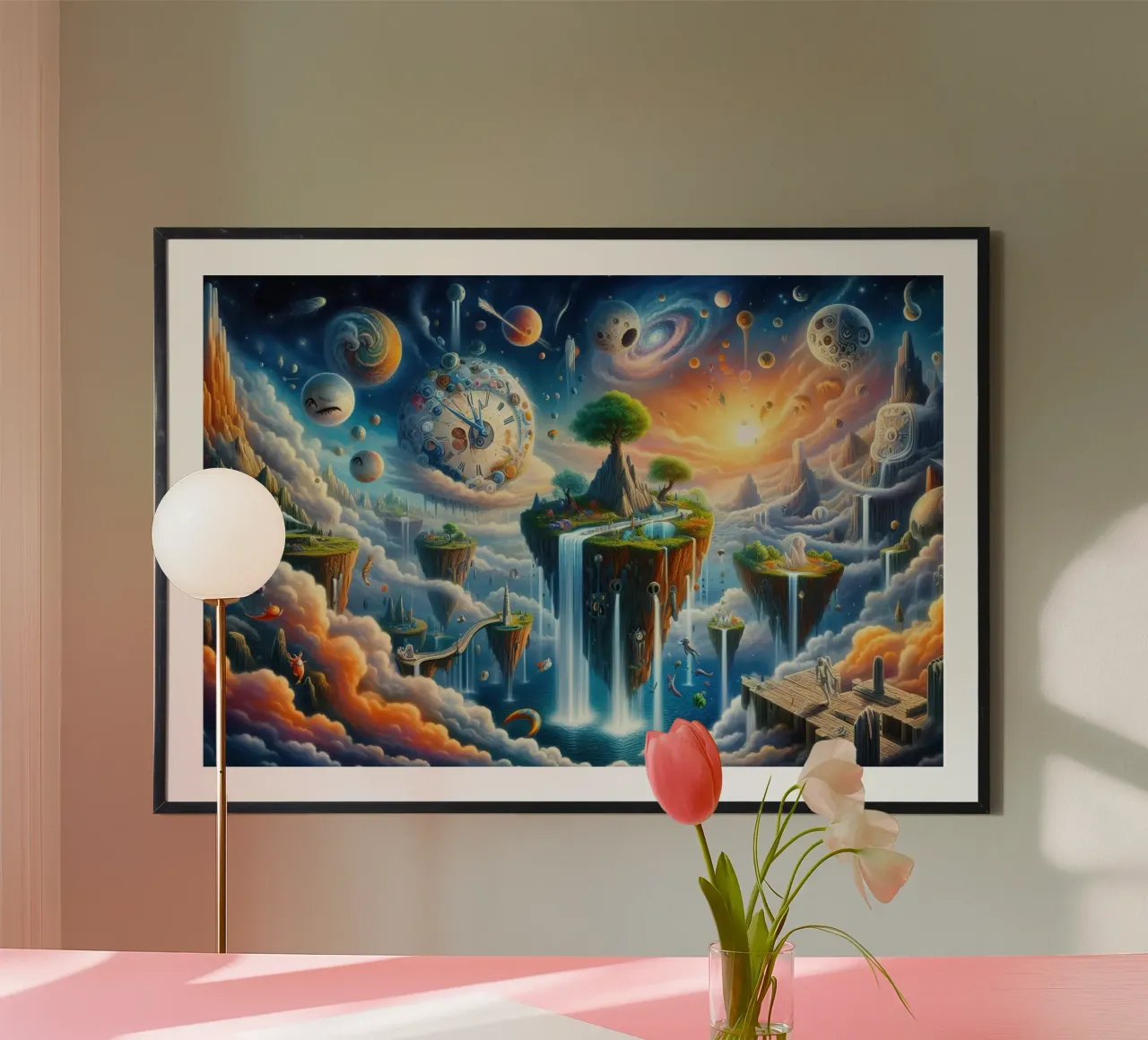 Nuovi mondi poster con telaio in legno da 🎨 Point and Art