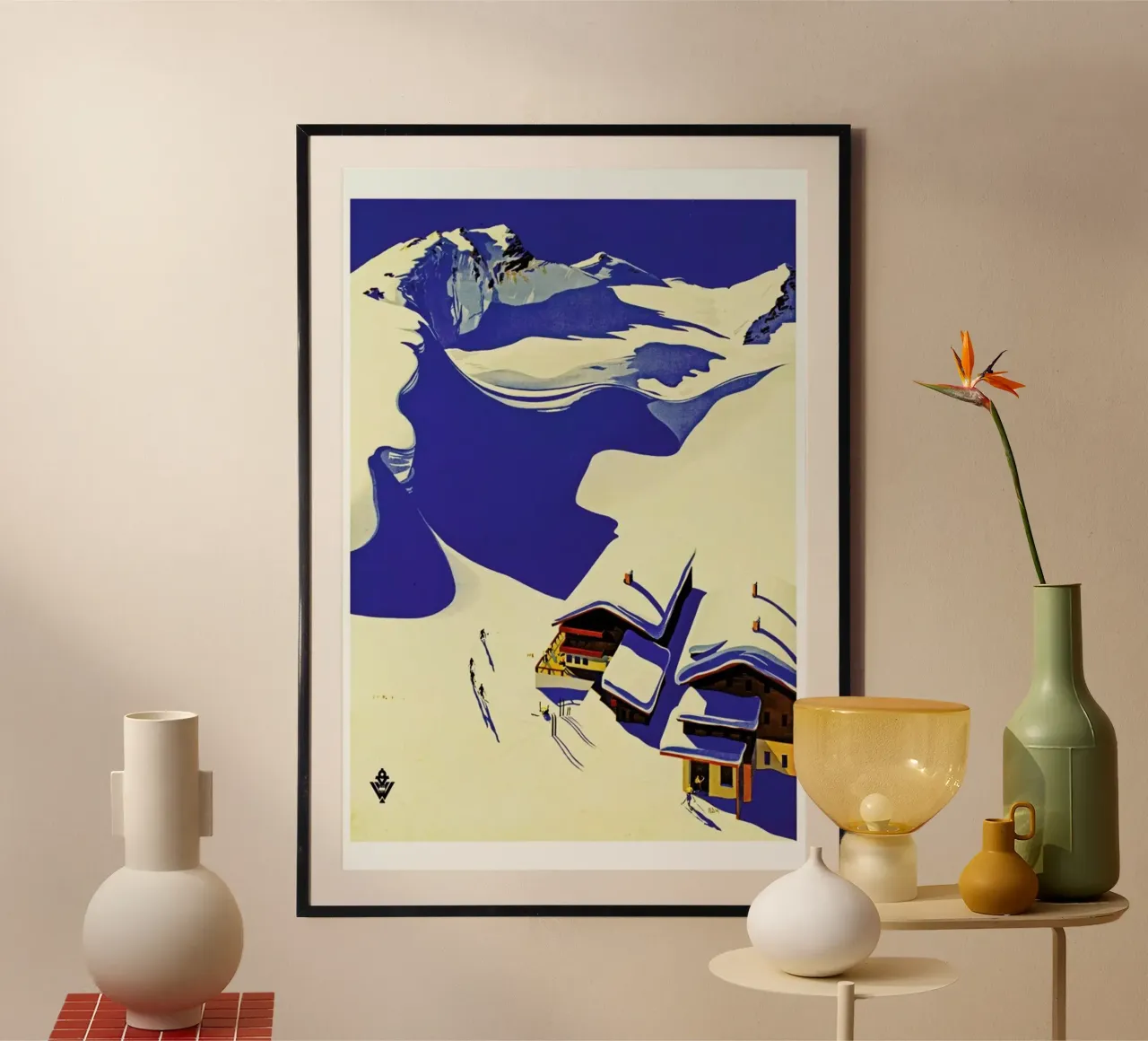 skilodge poster con telaio in plastica da Robert Livingston