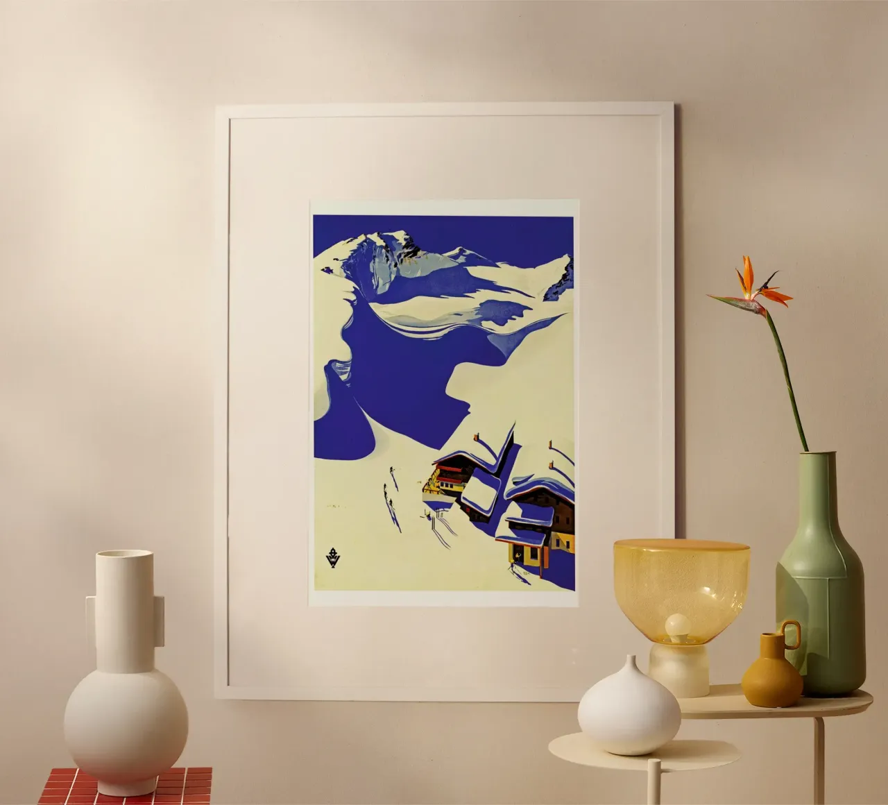 skilodge poster con telaio in plastica da Robert Livingston