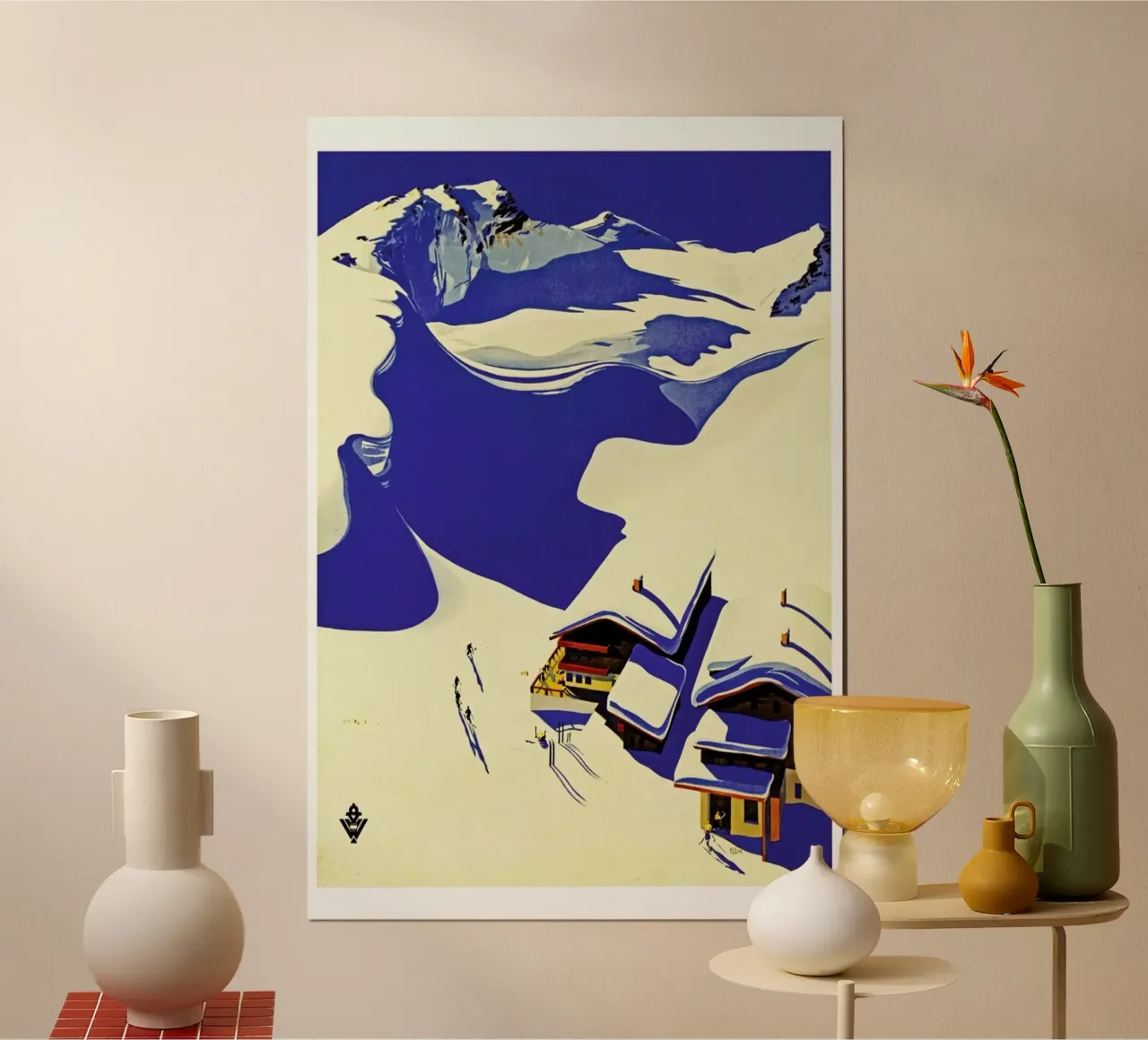 skilodge poster con telaio in plastica da Robert Livingston