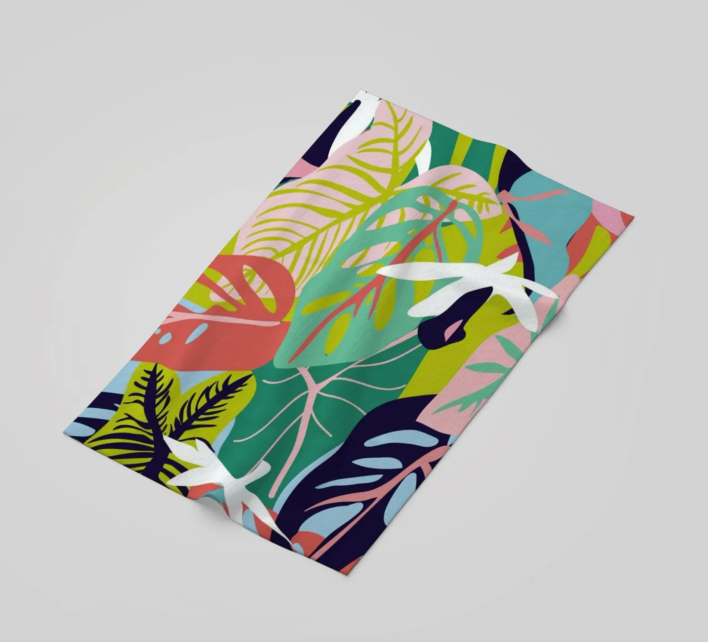 Caladium & Monsteras strandhanddoek van Mariery Young