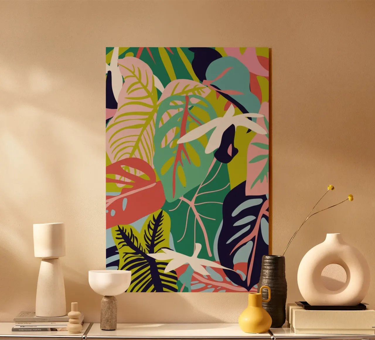 Caladium e Monsteras plexiglass da Mariery Young