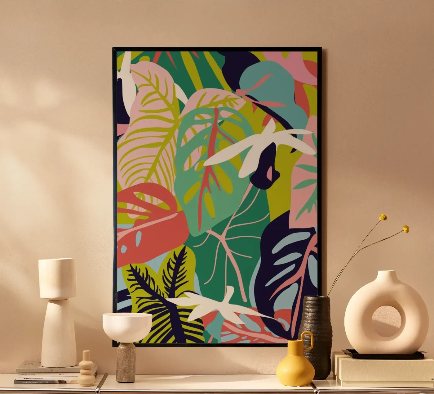 Caladium & Monsteras poster by Mariery Young