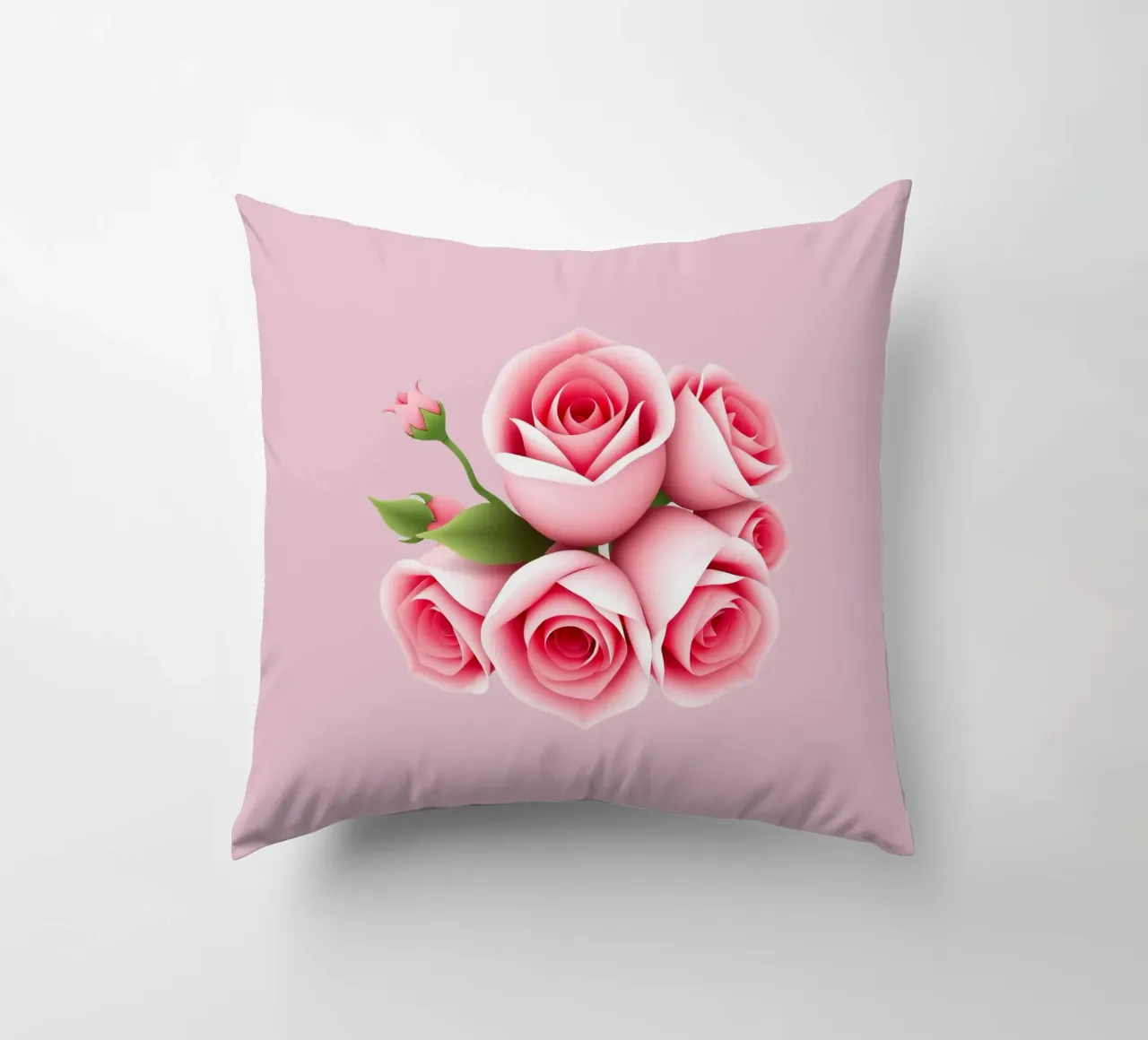 Un bouquet di rose rosa splendidamente composto cuscino da DesignDoodle