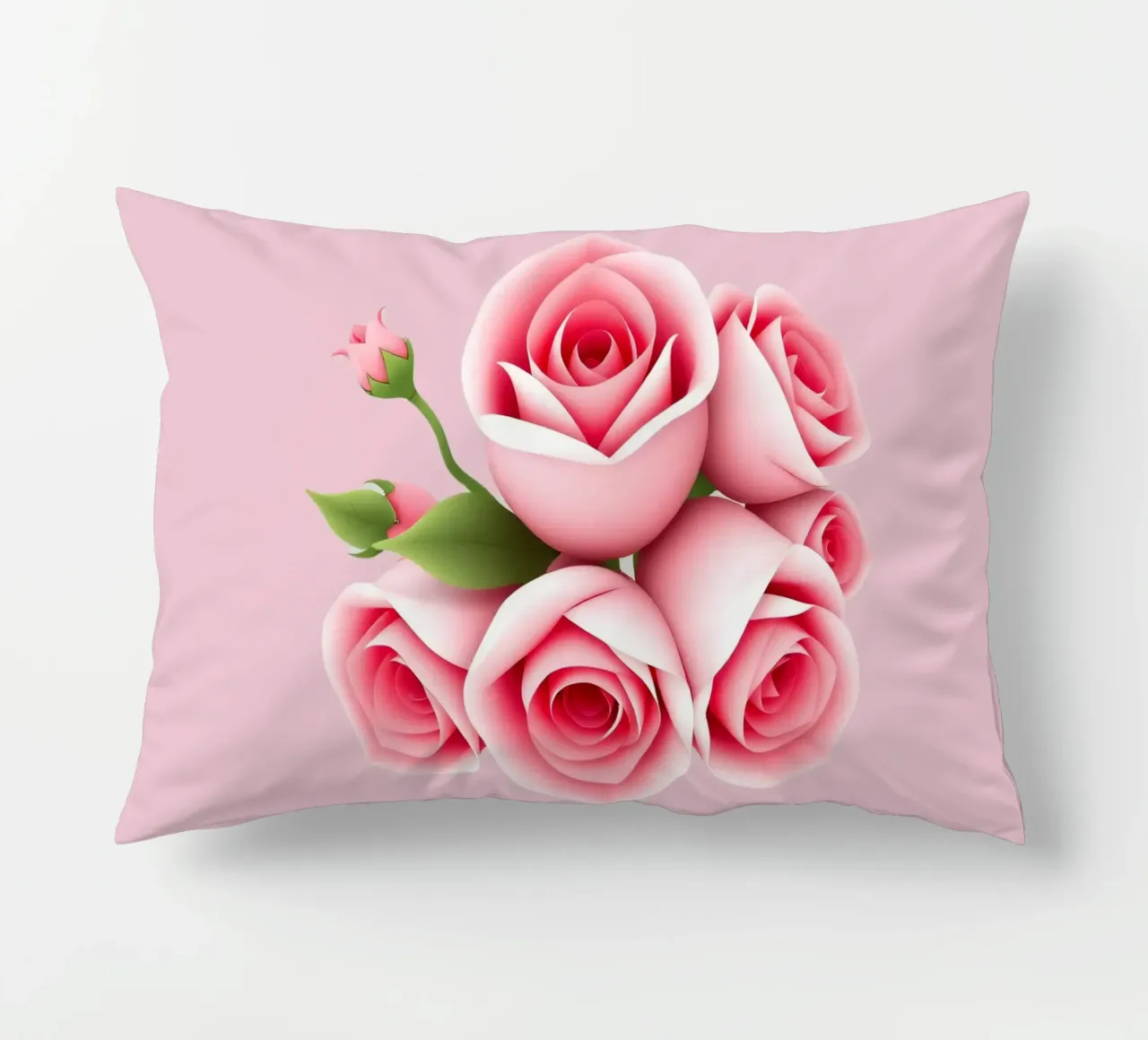 Un bouquet di rose rosa splendidamente composto cuscino da DesignDoodle