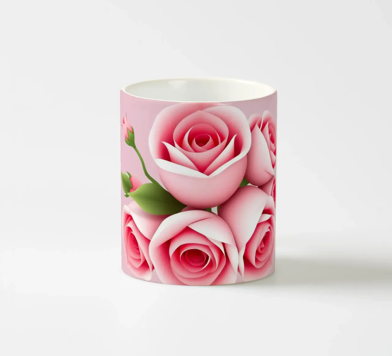 Un bouquet di rose rosa splendidamente composto tazza in ceramica da DesignDoodle