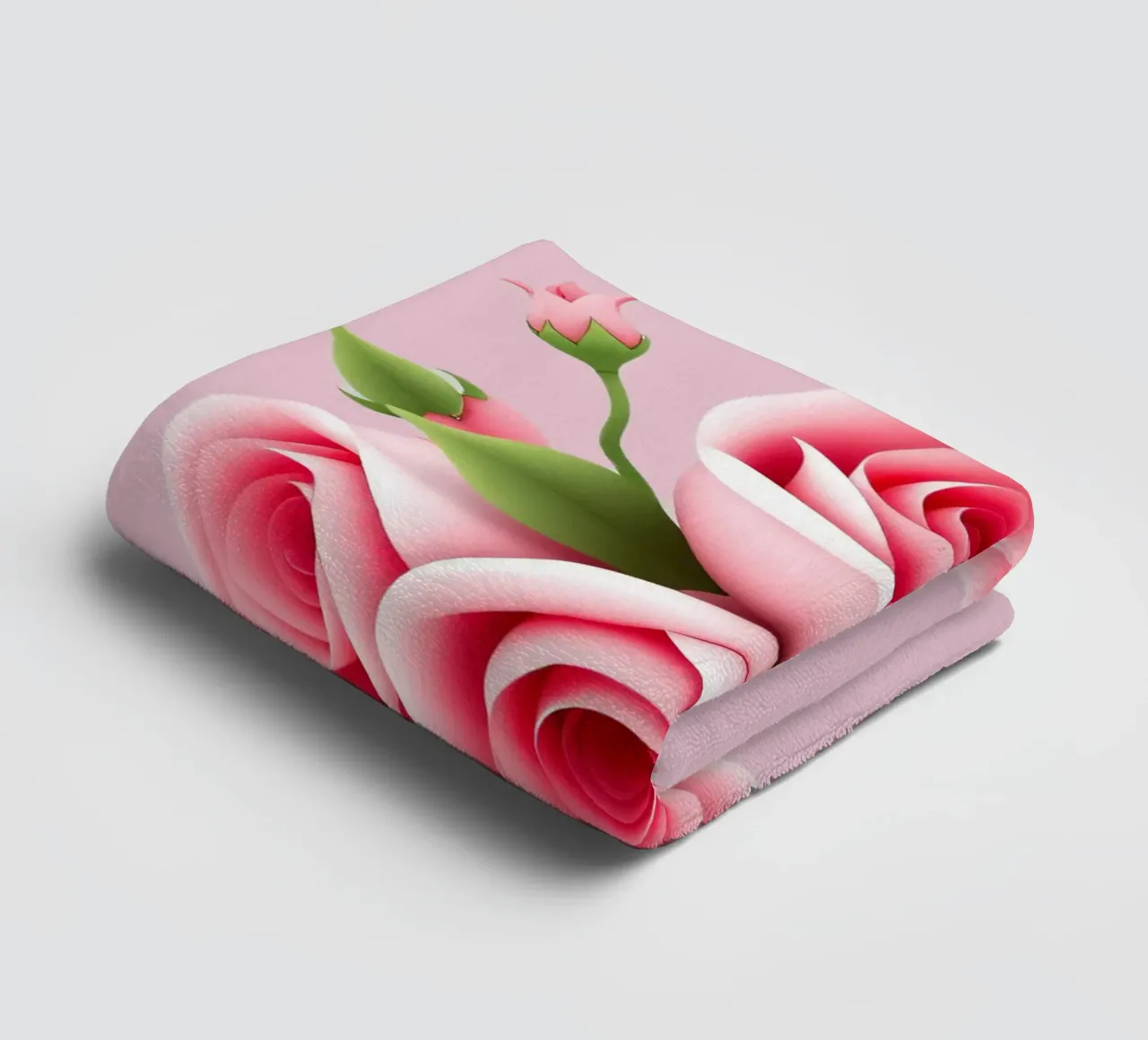 Ein wunderschön arrangierter Blumenstrauß aus rosa Rosen Handtuch von DesignDoodle