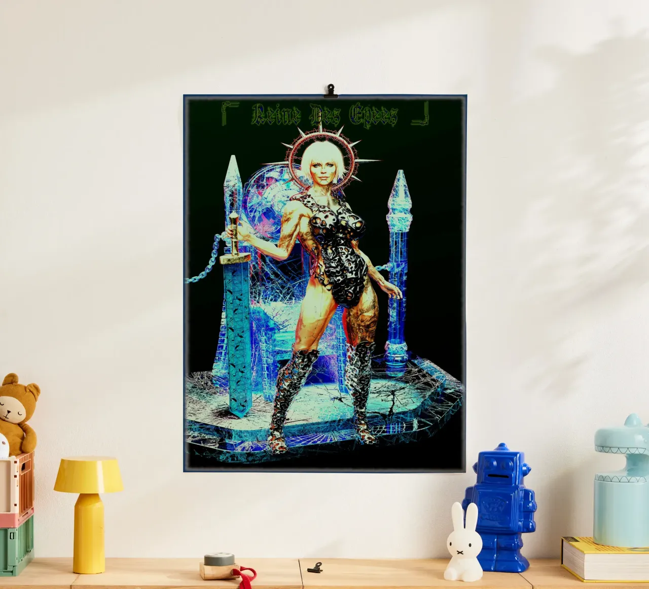 Selene - Regina - Casa di Spade - Tarocchi dei Parchi dei Witcher poster con telaio in legno da the-witcher
