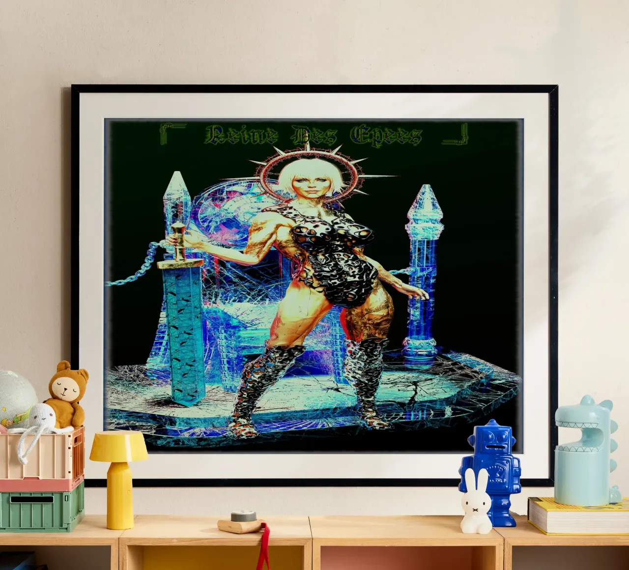 Selene - Regina - Casa di Spade - Tarocchi dei Parchi dei Witcher poster con telaio in legno da the-witcher