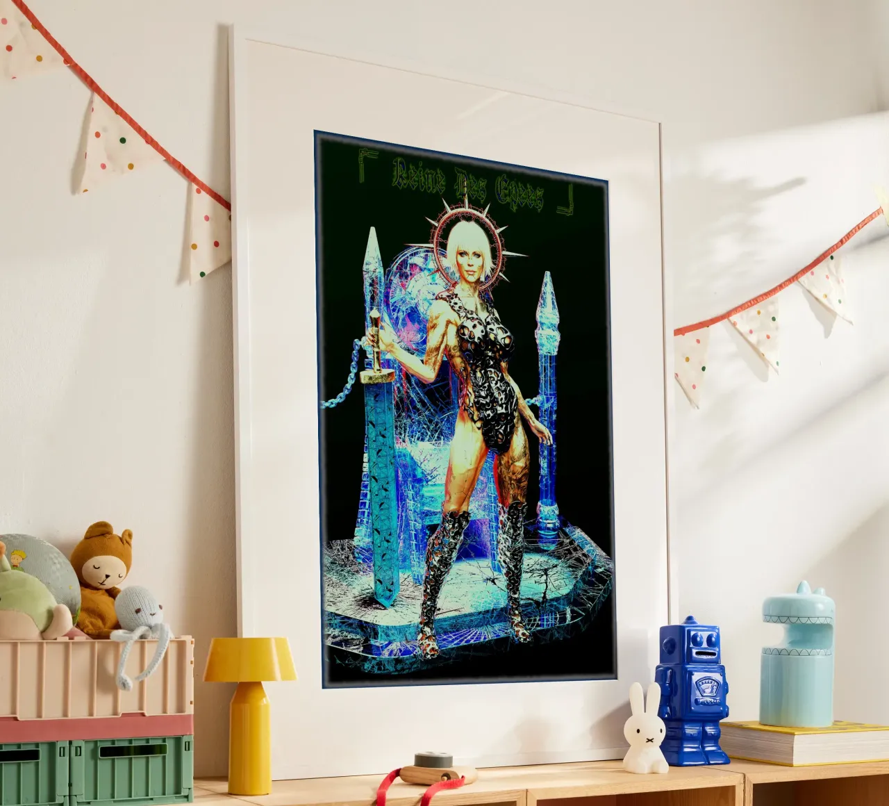 Selene - Regina - Casa di Spade - Tarocchi dei Parchi dei Witcher poster con telaio in legno da the-witcher