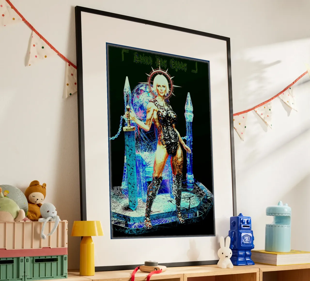 Selene - Regina - Casa di Spade - Tarocchi dei Parchi dei Witcher poster con telaio in legno da the-witcher