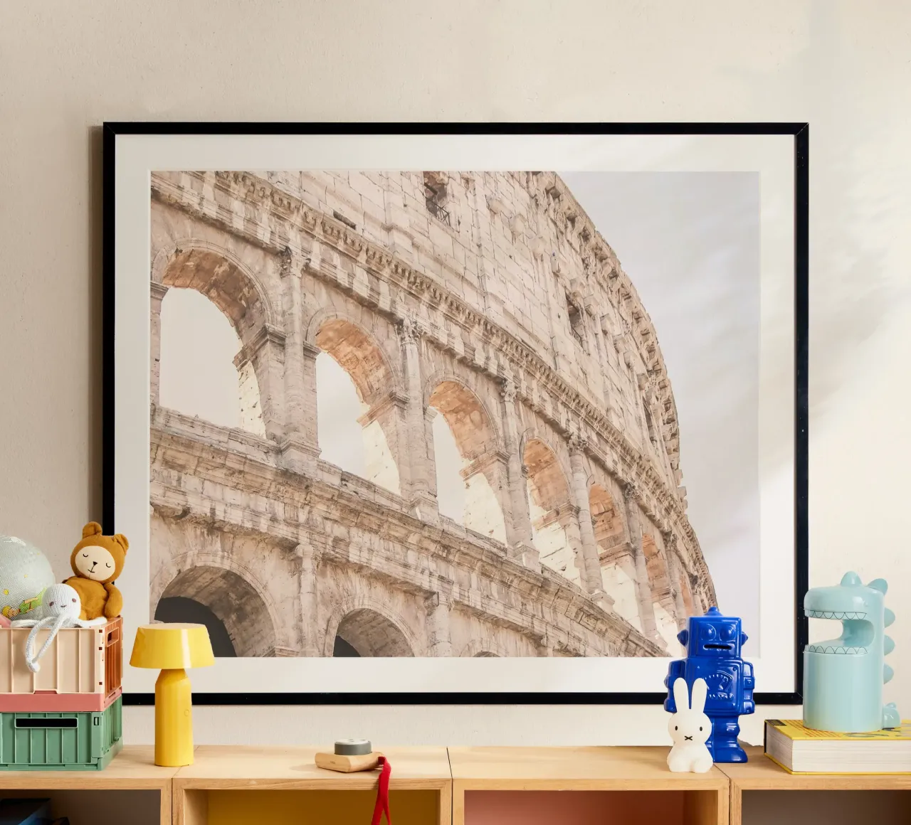 Rome, Italy I The Colosseum in pastel light poster by Julie Travel Photography