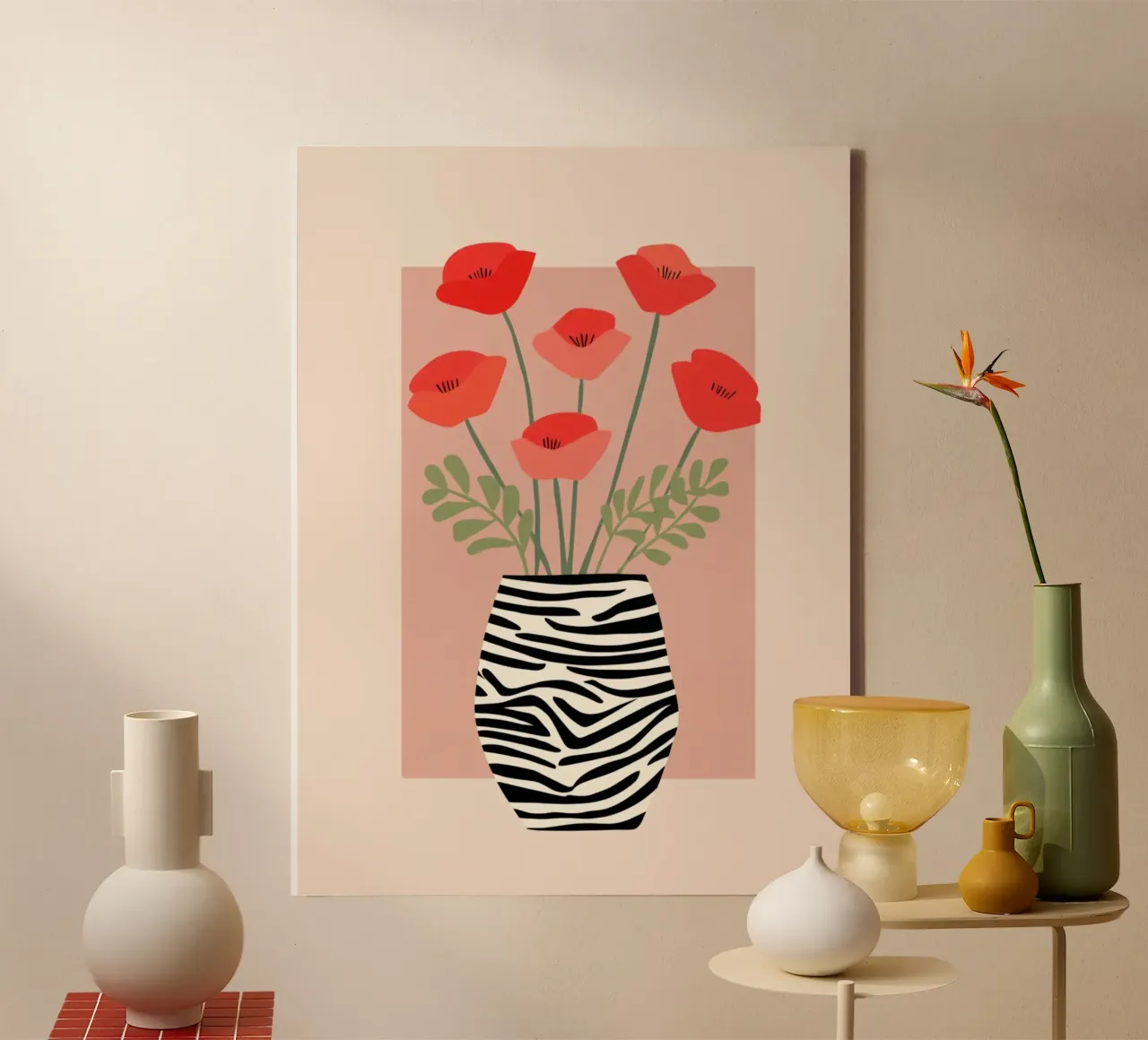 The Poppies tela con Cornice a cassetta da Gypsy Galleria