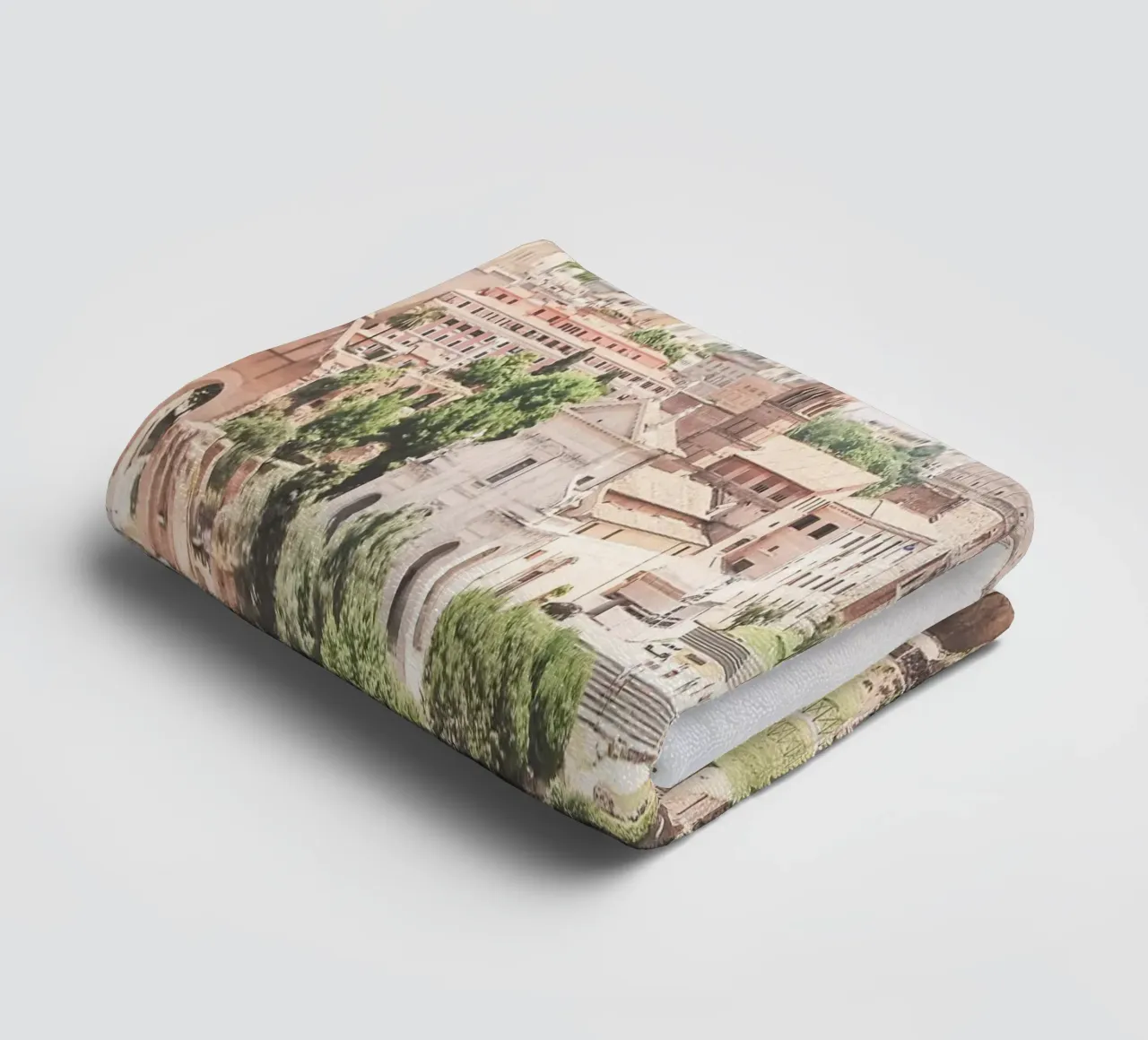 Rome, Italy I Panoramic view of the Roman Forum with the Colosseum towel by Julie Travel Photography