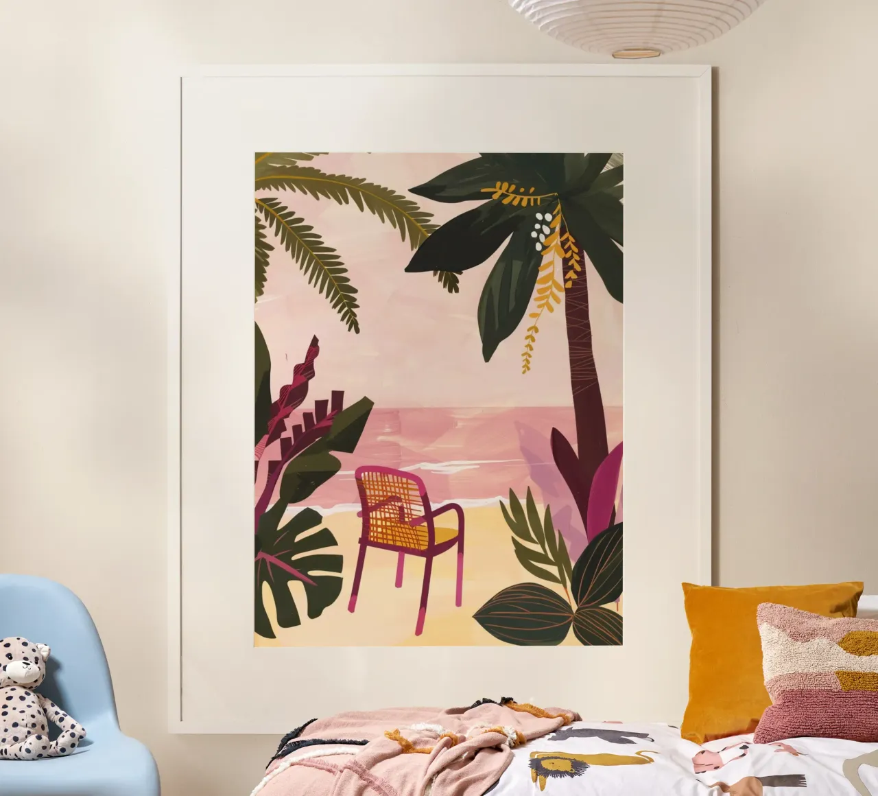At the Beach poster con telaio in legno da Gypsy Galleria