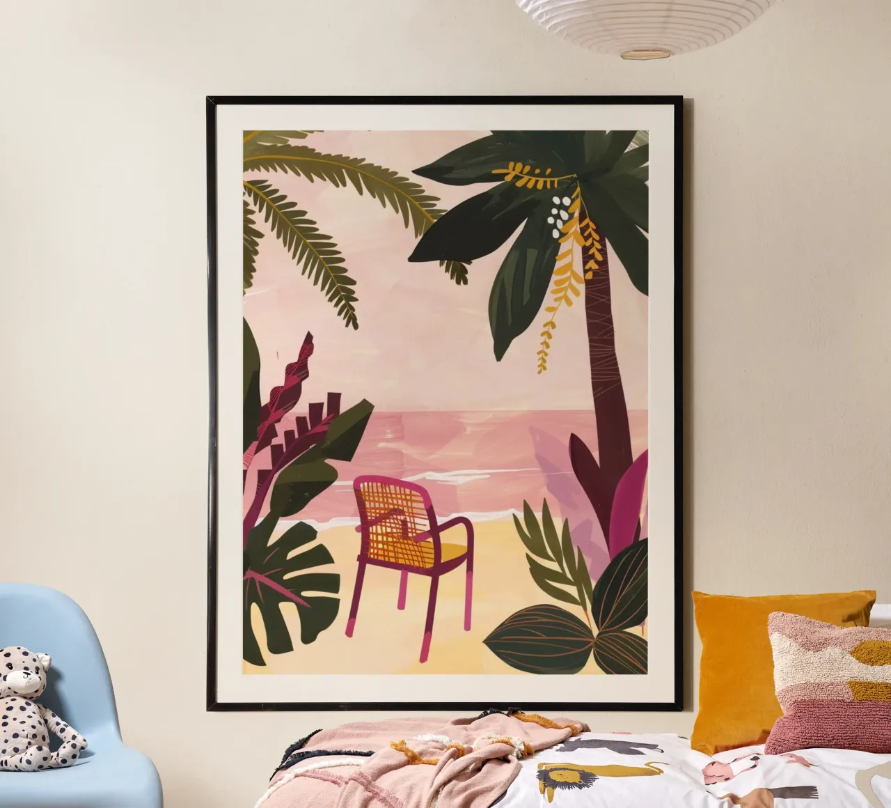 At the Beach poster con telaio in legno da Gypsy Galleria