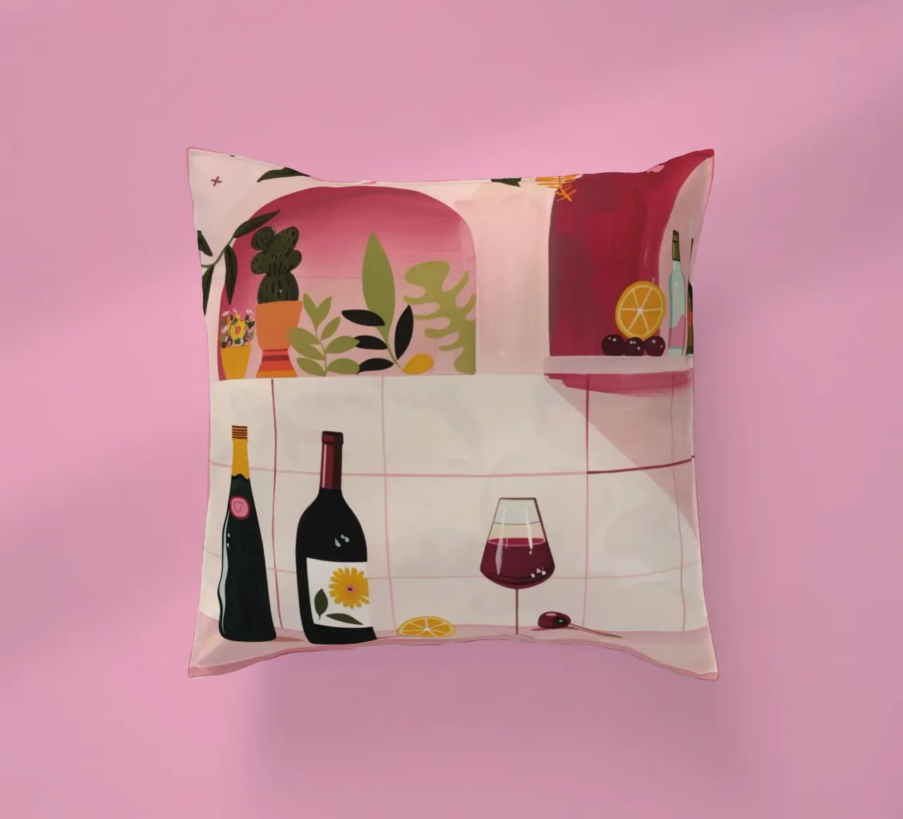 Time for WIne cuscino da Gypsy Galleria