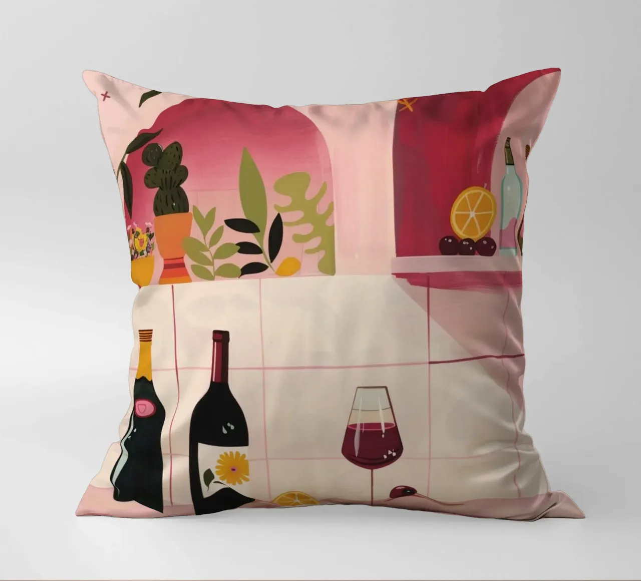 Time for WIne Kissen von Gypsy Galleria