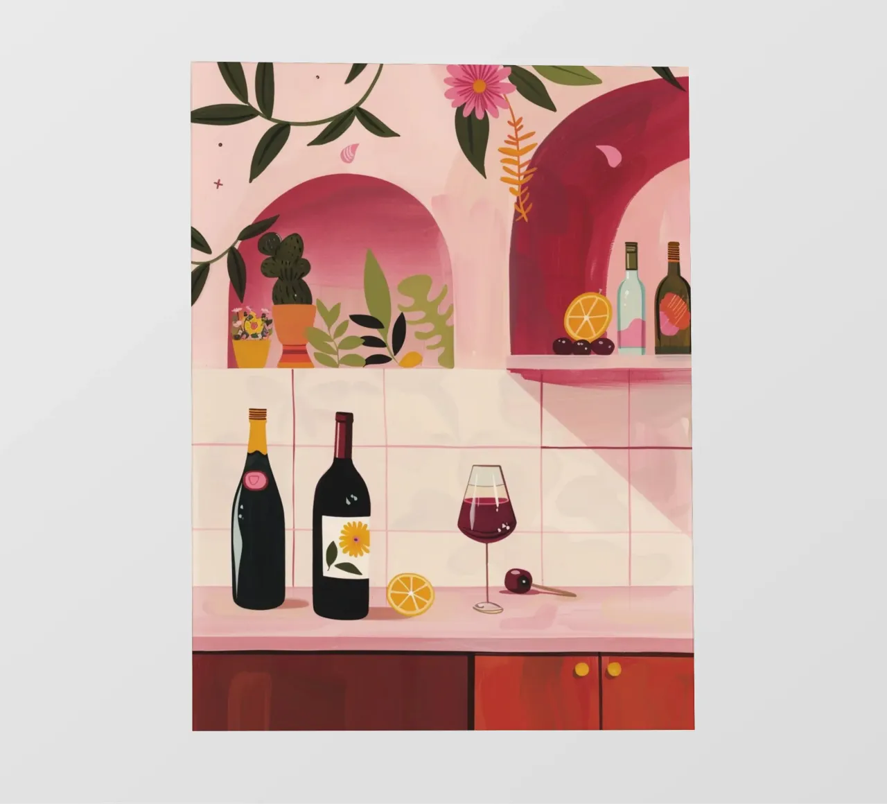 Time for WIne telo in pvc da Gypsy Galleria