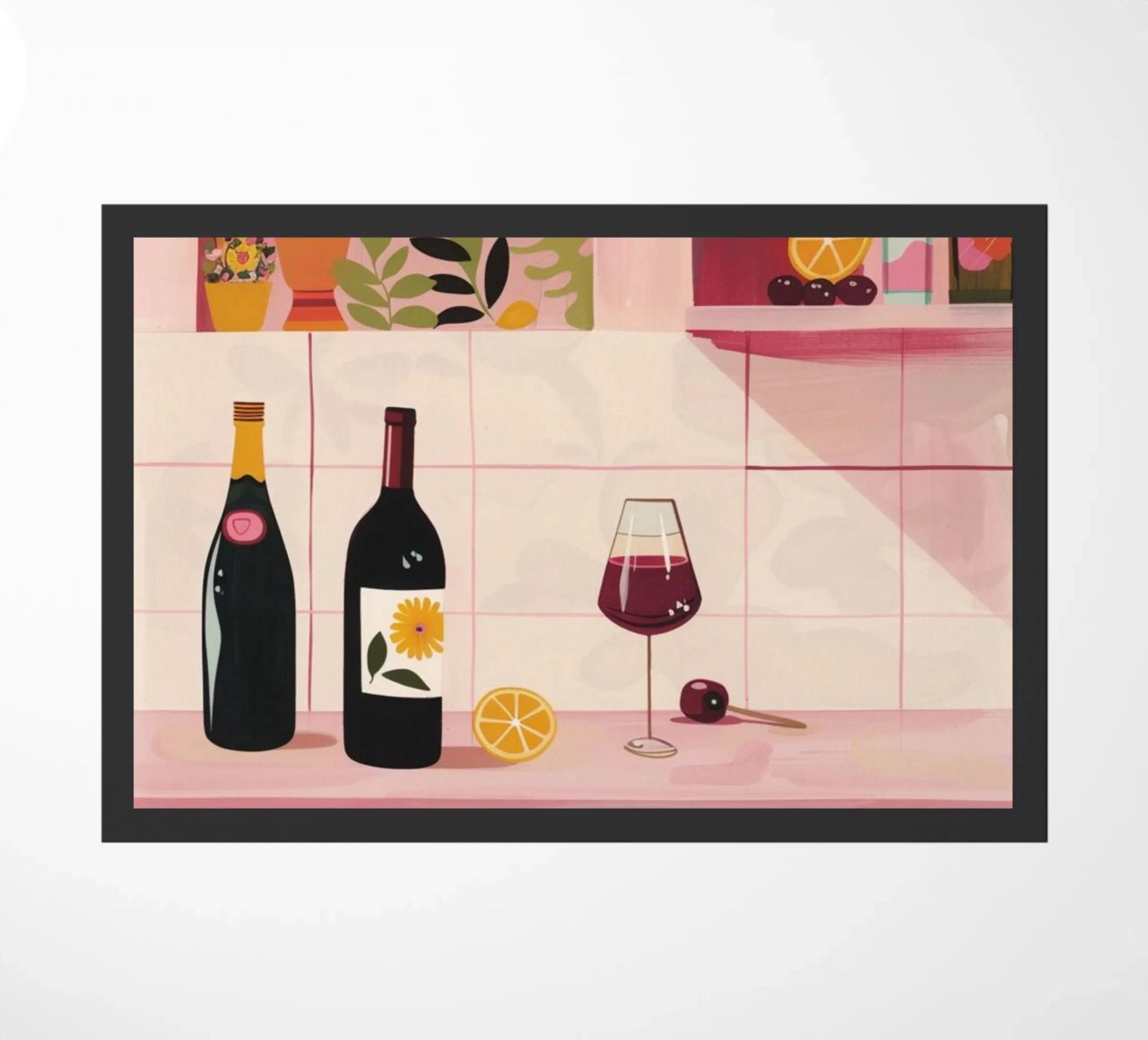 Time for WIne doormat by Gypsy Galleria