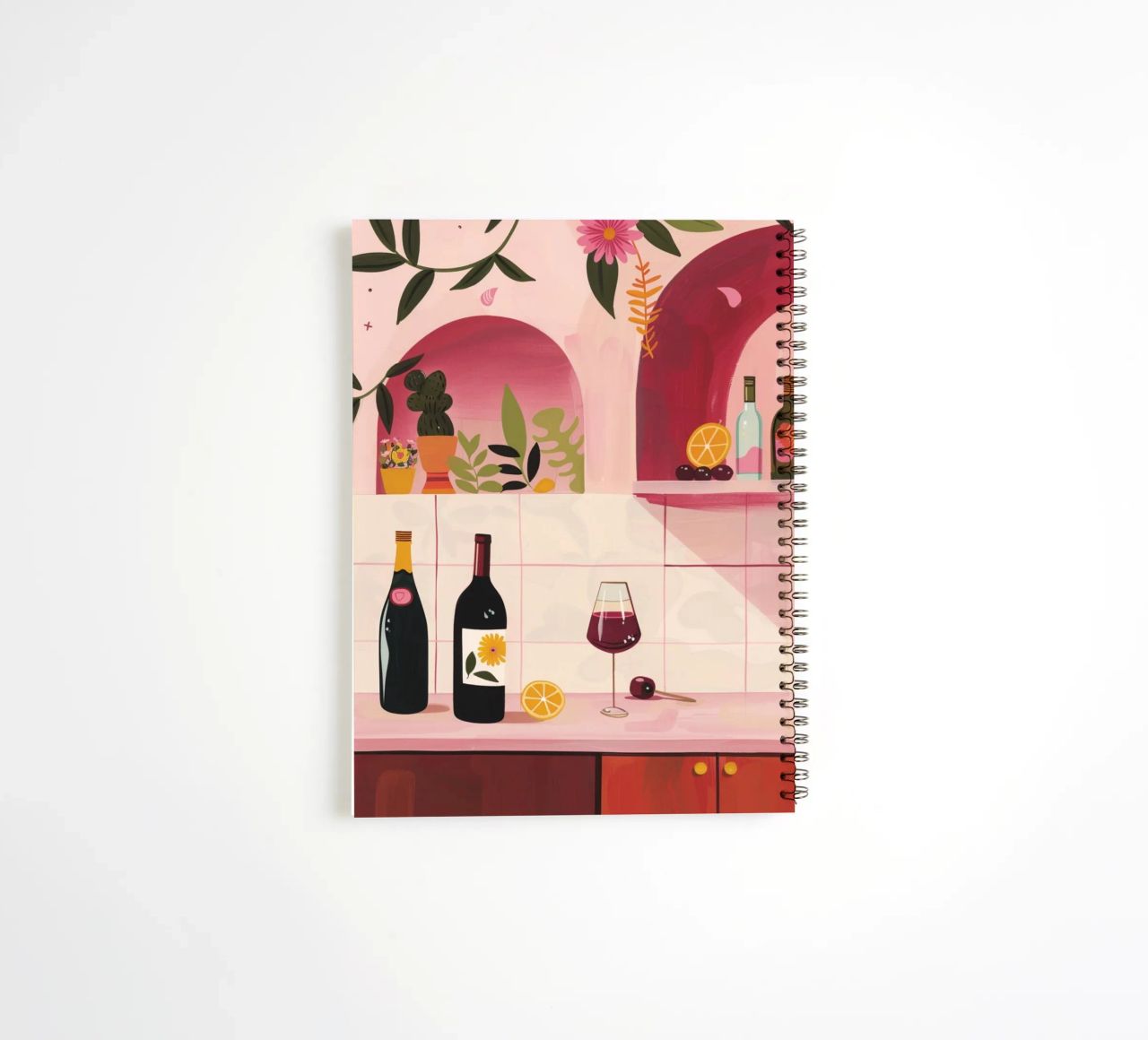 Time for WIne spiral notebook by Gypsy Galleria